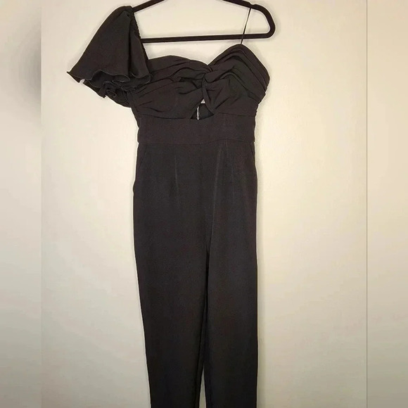 Keepsake The Label womens cut-out one shoulder delight jumpsuit black size 6 New - Picture 3 of 14